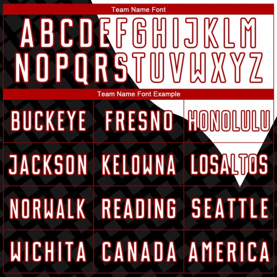 Uniform Jersey Sublimation Custom Curve Lines White-Red Black Soccer Uniform Jersey Sublimation Custom Curve Lines White-Red Black Soccer