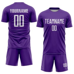 Custom Uniform Sublimation Purple Jersey White Soccer Custom Uniform Sublimation Purple Jersey White Soccer