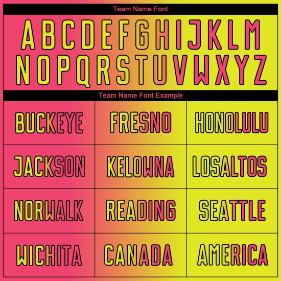 Fashion Gradient Yellow Pink-Black Soccer Jersey Custom Neon Sublimation Uniform Neon Fashion Gradient Yellow Pink-Black Soccer Jersey Custom Neon Sublimation Uniform Neon