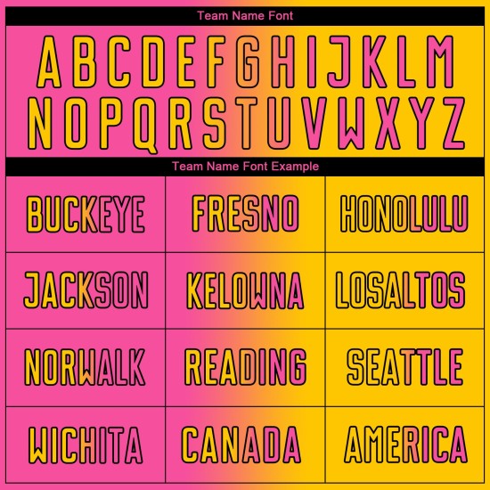 Custom Jersey Sublimation Soccer Gradient Fashion Uniform Pink-Black Yellow Custom Jersey Sublimation Soccer Gradient Fashion Uniform Pink-Black Yellow