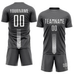 White-Black Soccer Steel Custom Sublimation Gray Shapes Uniform Jersey Arrow White-Black Soccer Steel Custom Sublimation Gray Shapes Uniform Jersey Arrow