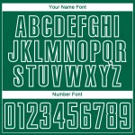 Green Custom Uniform Jersey Sublimation Kelly White Geometric Soccer Shape