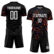 Art Jersey Orange-Royal Soccer Uniform Fragment Sublimation Abstract Black Custom