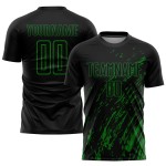 Green Custom Jersey Soccer Black Sublimation Grass Uniform Green Custom Jersey Soccer Black Sublimation Grass Uniform