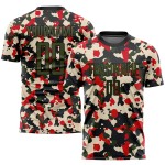 To Olive-Black Jersey Camo Service Sublimation Salute Uniform Soccer Custom