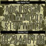 Soccer Camo To Custom Service Salute Uniform Olive-White Sublimation Jersey