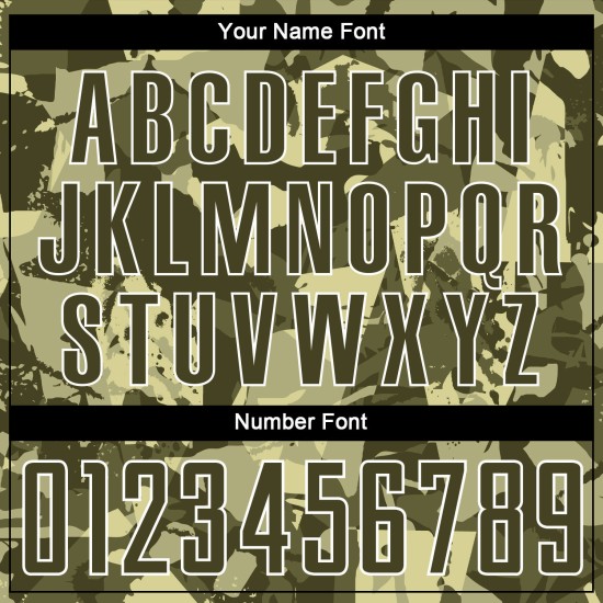 Soccer Camo To Custom Service Salute Uniform Olive-White Sublimation Jersey