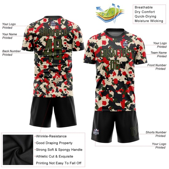 To Olive-Black Jersey Camo Service Sublimation Salute Uniform Soccer Custom