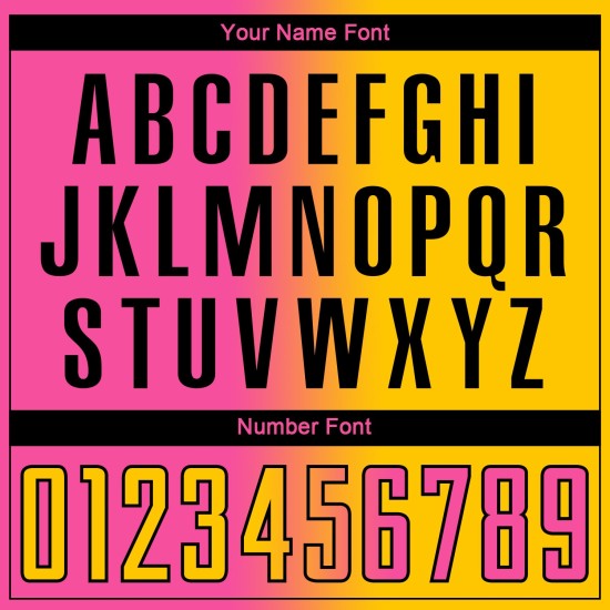 Custom Jersey Sublimation Soccer Gradient Fashion Uniform Pink-Black Yellow Custom Jersey Sublimation Soccer Gradient Fashion Uniform Pink-Black Yellow