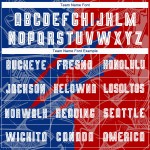 Soccer Uniform Pattern Scratch Graffiti Jersey USA Red-Royal Sublimation Custom