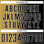 Black Sublimation Gold-White Jersey Gradient Uniform Soccer Old Line Custom Black Sublimation Gold-White Jersey Gradient Uniform Soccer Old Line Custom