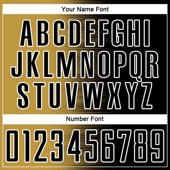 Black Sublimation Gold-White Jersey Gradient Uniform Soccer Old Line Custom Black Sublimation Gold-White Jersey Gradient Uniform Soccer Old Line Custom