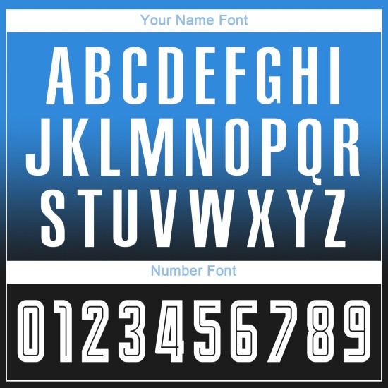 Fade Sublimation Soccer Sleeve Blue Uniform Long Jersey Fashion Custom White-Black Powder Fade Sublimation Soccer Sleeve Blue Uniform Long Jersey Fashion Custom White-Black Powder