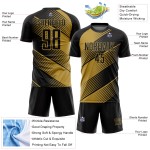 Soccer Gold Old Line Uniform Jersey Black Custom Sublimation Soccer Gold Old Line Uniform Jersey Black Custom Sublimation