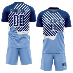 Jersey Lines Uniform Soccer Blue Royal-White Sublimation Custom Light Jersey Lines Uniform Soccer Blue Royal-White Sublimation Custom Light