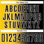 Soccer Uniform Sublimation Custom Black Gradient Line Yellow-White Jersey Soccer Uniform Sublimation Custom Black Gradient Line Yellow-White Jersey