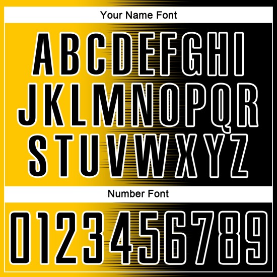 Soccer Uniform Sublimation Custom Black Gradient Line Yellow-White Jersey Soccer Uniform Sublimation Custom Black Gradient Line Yellow-White Jersey