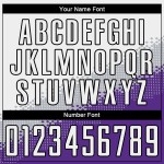 Shape Jersey Uniform White Geometric Gray Gradient Custom Purple-Black Soccer Sublimation Shape Jersey Uniform White Geometric Gray Gradient Custom Purple-Black Soccer Sublimation