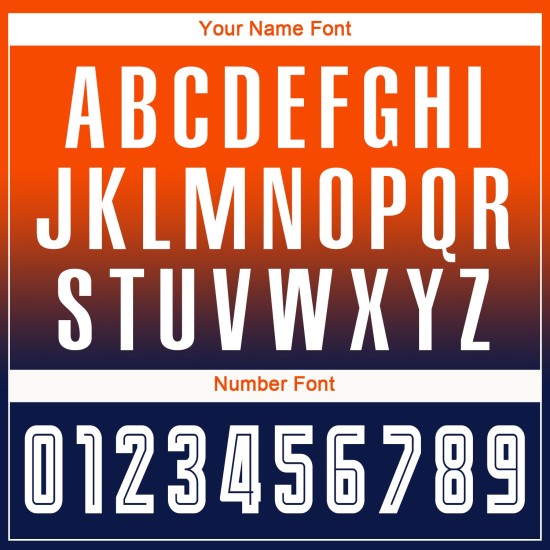 Long Sleeve Fashion Custom Sublimation Soccer Fade Uniform Orange Jersey White-Navy Long Sleeve Fashion Custom Sublimation Soccer Fade Uniform Orange Jersey White-Navy