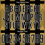 Soccer Old Black Sublimation Jersey Line Custom Gold-White Uniform Soccer Old Black Sublimation Jersey Line Custom Gold-White Uniform