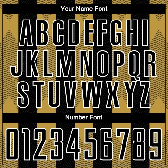 Soccer Old Black Sublimation Jersey Line Custom Gold-White Uniform Soccer Old Black Sublimation Jersey Line Custom Gold-White Uniform