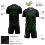 Green Custom Jersey Soccer Black Sublimation Grass Uniform Green Custom Jersey Soccer Black Sublimation Grass Uniform
