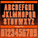 Line Custom Soccer Gradient Orange-White Uniform Sublimation Jersey Black