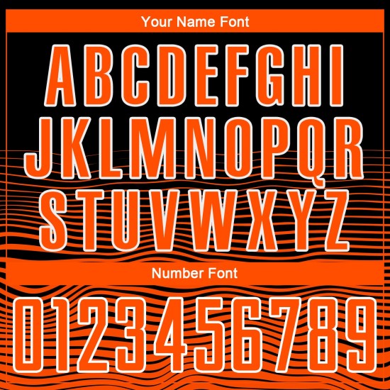 Line Custom Soccer Gradient Orange-White Uniform Sublimation Jersey Black