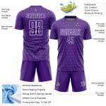 Soccer Geometric Uniform Pattern Sublimation Purple White Custom Jersey
