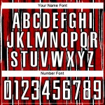 Custom White-Black Red Sublimation Pinstripe Soccer Uniform Jersey Custom White-Black Red Sublimation Pinstripe Soccer Uniform Jersey