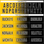 Soccer Uniform Sublimation Custom Black Gradient Line Yellow-White Jersey Soccer Uniform Sublimation Custom Black Gradient Line Yellow-White Jersey