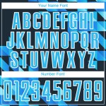 Uniform Shapes Sublimation Geometric Soccer Custom Blue-White Sky Jersey Navy Uniform Shapes Sublimation Geometric Soccer Custom Blue-White Sky Jersey Navy