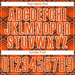 Uniform Pattern Custom Orange Geometric Soccer Jersey Sublimation Navy-White Uniform Pattern Custom Orange Geometric Soccer Jersey Sublimation Navy-White