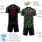 Uniform Soccer Network Black Abstract Sublimation Green-Hot Jersey Pea Pink Custom Splash
