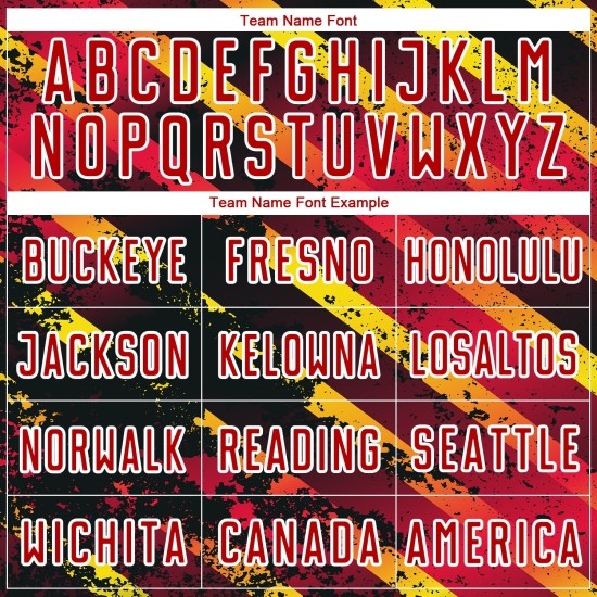 Gold-Black Splash Red Custom Jersey Sublimation Uniform Soccer