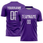 Custom Uniform Sublimation Purple Jersey White Soccer Custom Uniform Sublimation Purple Jersey White Soccer