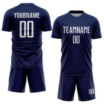 Uniform White Custom Navy Jersey Soccer Sublimation Uniform White Custom Navy Jersey Soccer Sublimation
