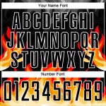 Red-Gold Gray Flame Custom Jersey Uniform Sublimation Black Soccer Red-Gold Gray Flame Custom Jersey Uniform Sublimation Black Soccer