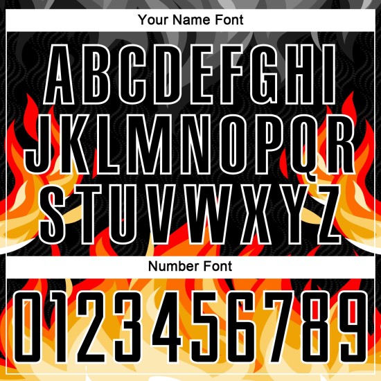 Red-Gold Gray Flame Custom Jersey Uniform Sublimation Black Soccer Red-Gold Gray Flame Custom Jersey Uniform Sublimation Black Soccer