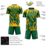 Soccer Sublimation Jersey Custom Uniform Kelly Gold Green