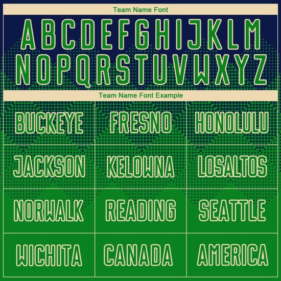 Sublimation Grass Custom Green-Cream Uniform Navy Jersey Soccer