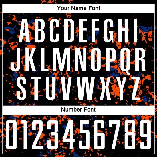 Art Jersey Orange-Royal Soccer Uniform Fragment Sublimation Abstract Black Custom Art Jersey Orange-Royal Soccer Uniform Fragment Sublimation Abstract Black Custom