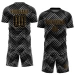 Sublimation Gold Jersey Uniform Black Custom Soccer Black-Old Sublimation Gold Jersey Uniform Black Custom Soccer Black-Old
