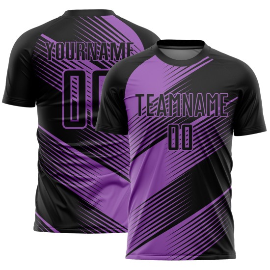 Sublimation Black Uniform Jersey Line Custom Soccer Purple Medium Sublimation Black Uniform Jersey Line Custom Soccer Purple Medium