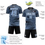 Sublimation Uniform Jersey Light Custom Soccer Blue Black-White Line Sublimation Uniform Jersey Light Custom Soccer Blue Black-White Line