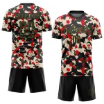To Olive-Black Jersey Camo Service Sublimation Salute Uniform Soccer Custom