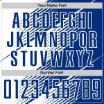 Custom Royal Soccer Line Jersey Uniform Sublimation White