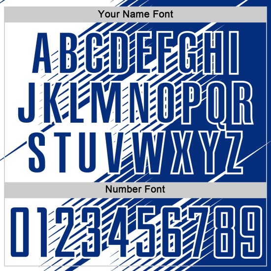 Custom Royal Soccer Line Jersey Uniform Sublimation White