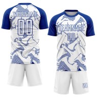 Jersey Soccer Curve White Lines Uniform Custom Sublimation Royal Jersey Soccer Curve White Lines Uniform Custom Sublimation Royal