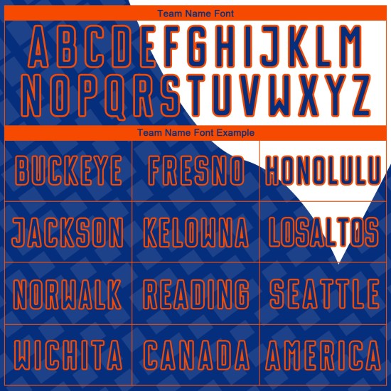 Sublimation Curve Soccer Custom Orange-White Royal Lines Uniform Jersey Sublimation Curve Soccer Custom Orange-White Royal Lines Uniform Jersey